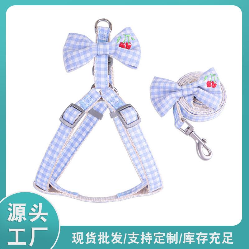 遛狗绳小型犬夏天专用胸背式狗狗牵引绳背心式夏季款狗链子牵狗绳