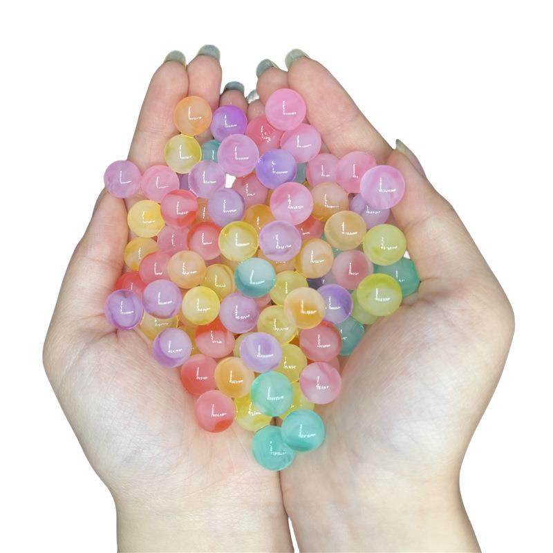 泡发球双色水宝宝花纹浮图泡大珠水晶泥珠海绵宝宝水培珠水培专用