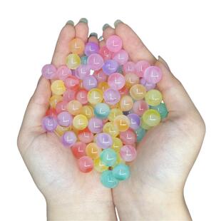 泡发球双色水宝宝花纹浮图泡大珠水晶泥珠海绵宝宝水培珠水培专用