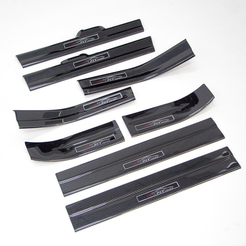 十代飞度改装专用 碳纤维迎宾踏板 来福酱 后护板内门槛条