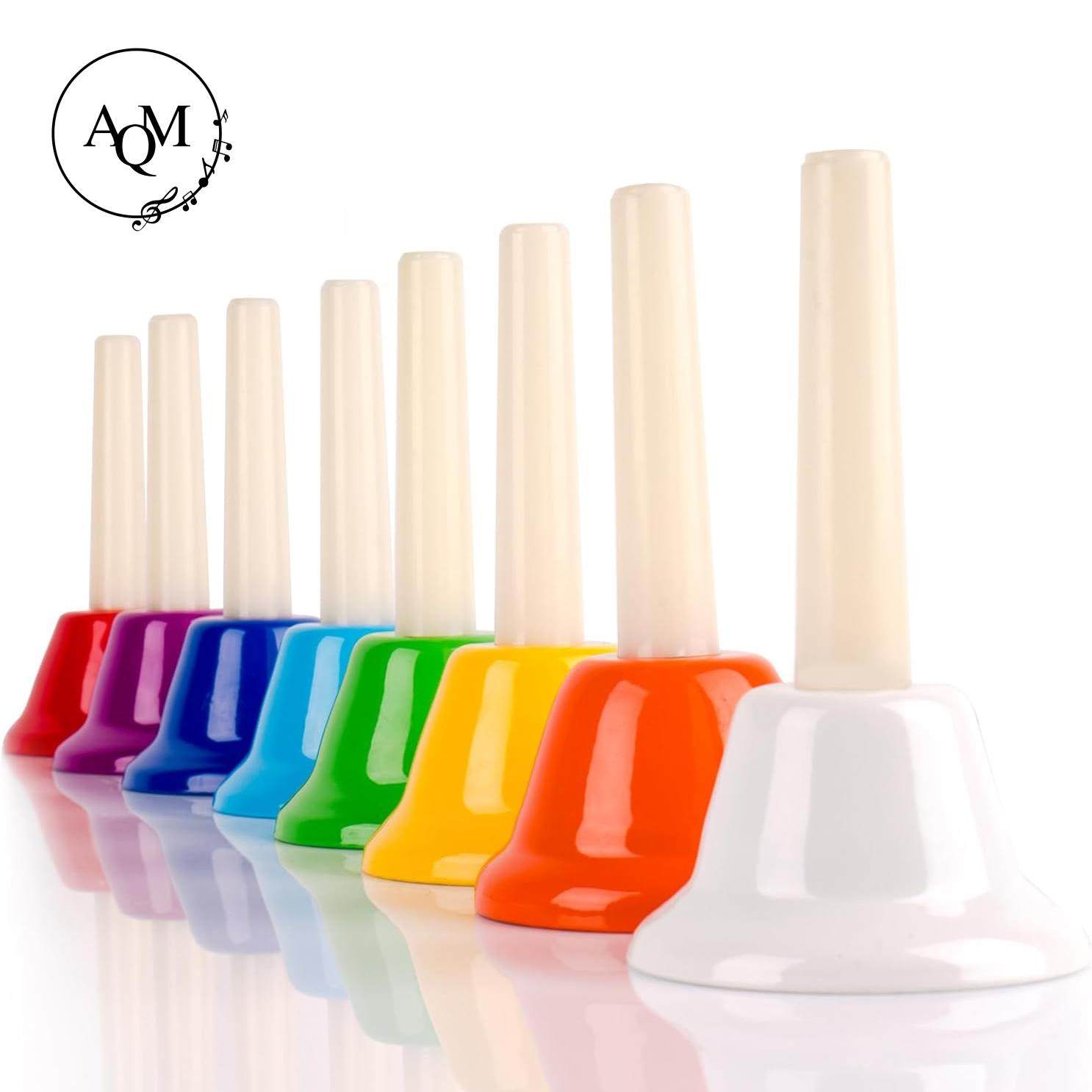 奥尔夫儿童打击乐器 8音彩色碰钟 旋律钟 彩虹钟琴 八音课铃