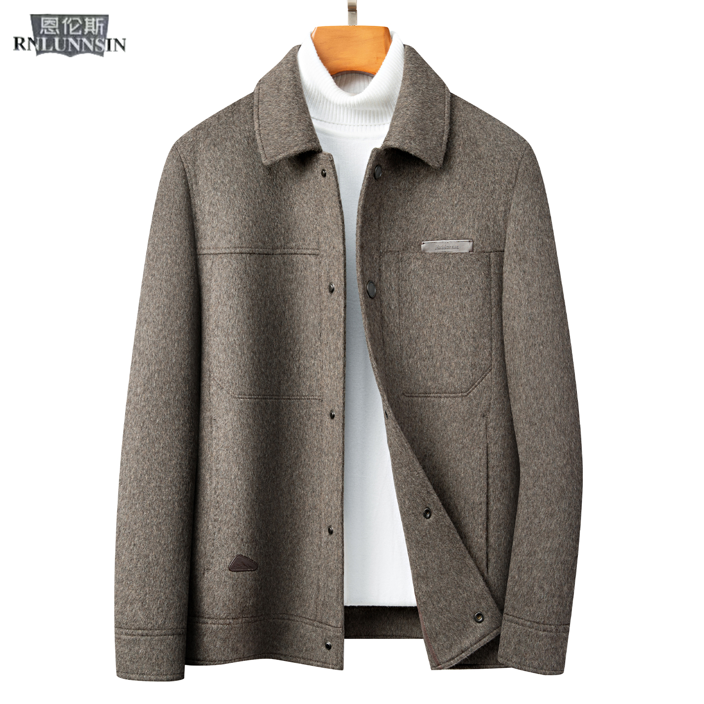 双面绒大衣短款夹克羽绒内胆外套