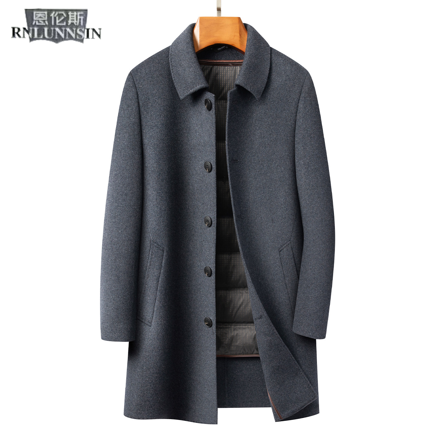 双面绒大衣男士中长款翻领商务休闲羽绒内胆冬季加厚羊毛呢外套,男装,毛呢大衣,淘宝优惠券,粉丝福利购,淘宝优惠卷