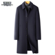 羊毛呢大衣男中长款 翻领纯色双面呢秋冬新款 商务休闲风衣外套中年