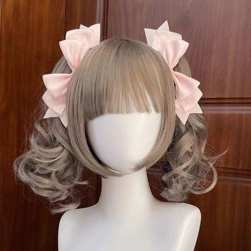 Lolita发饰可爱发夹双马尾对夹立体蝴蝶结侧边夹日系jk头饰萝莉萌