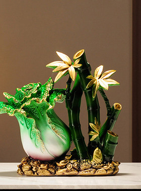 招财白菜摆件节节高升客厅乔迁礼