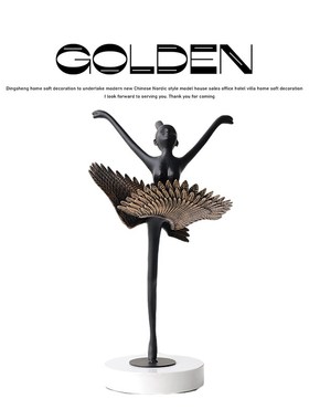 抽象人形摆件酒店样板间客厅装饰品酒柜玄关摆设现代简约风格轻奢