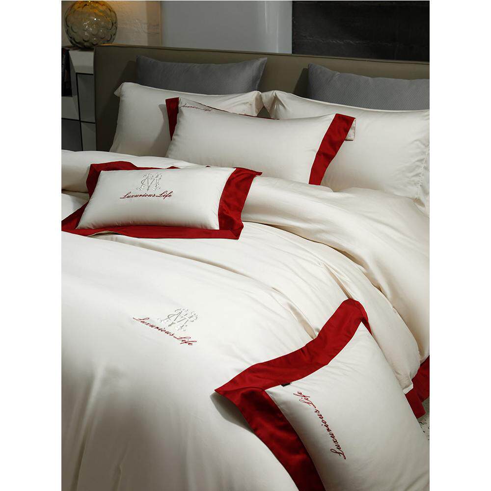 MARK CROSS美国进口匹马棉四件套全棉纯棉被套床单高端简约床品