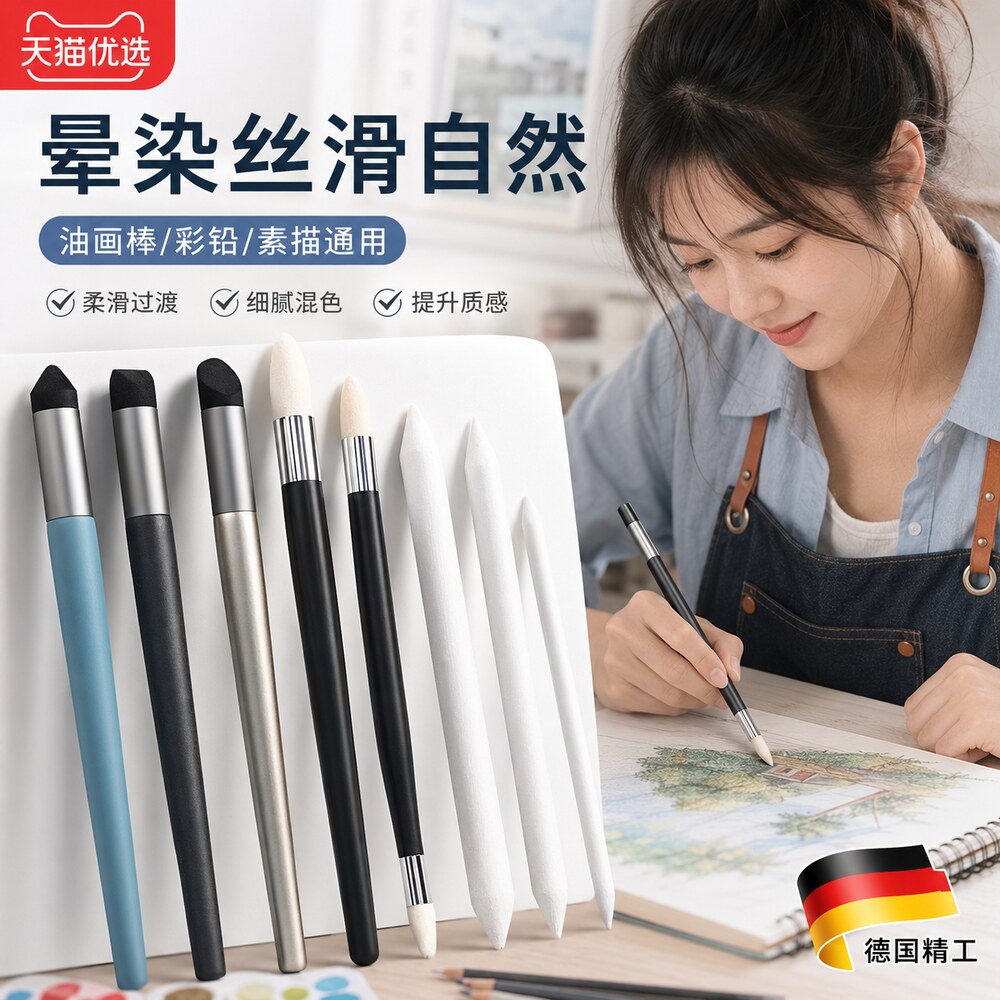 油彩专用摩擦笔涂抹笔重