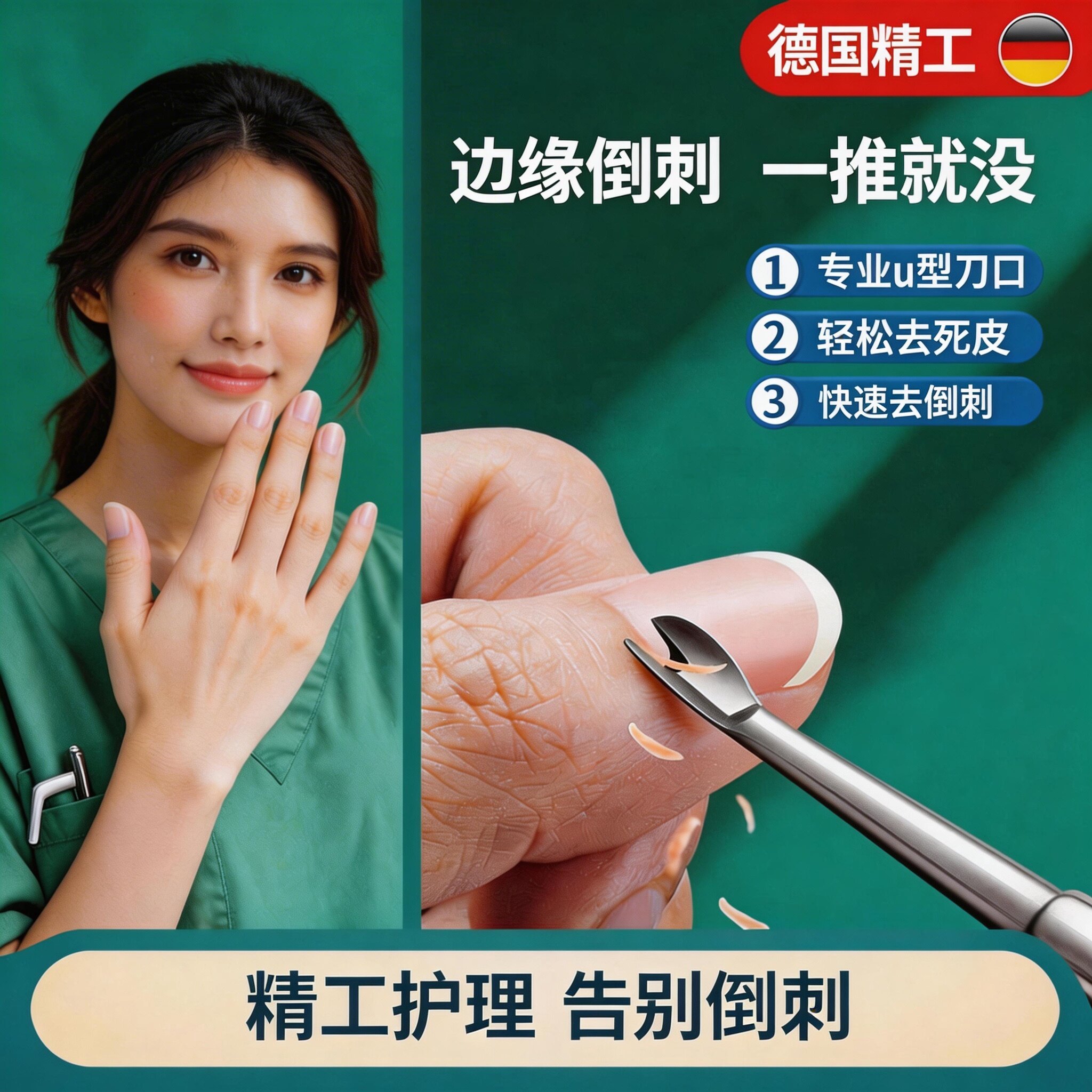 死皮叉铲去刀推专用工具