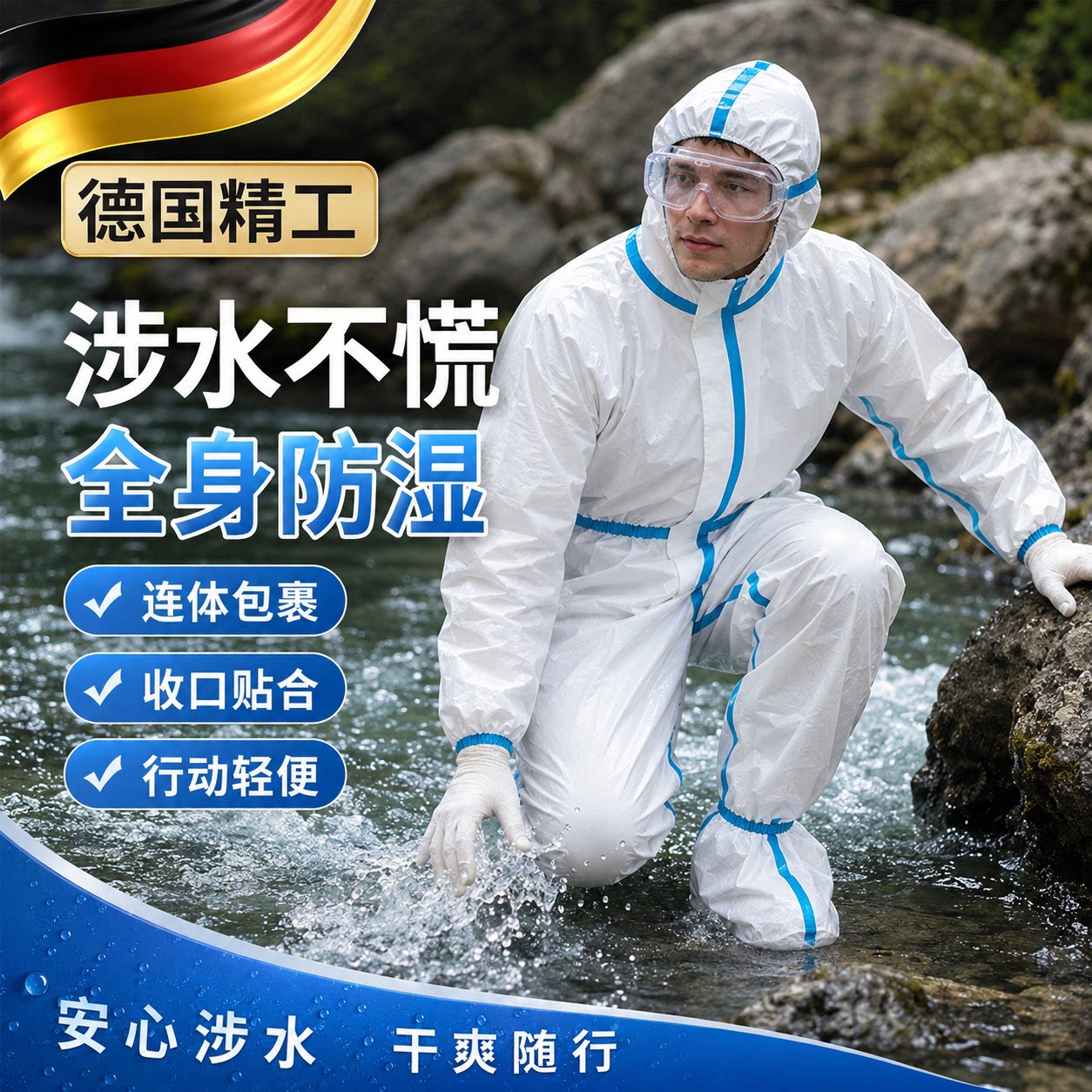【央ma力荐】漂流雨衣连身