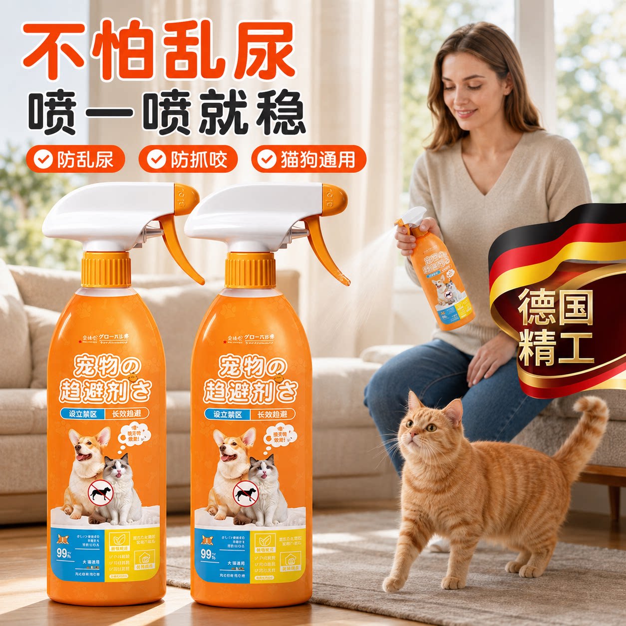 驱猫神器防猫上床乱尿橘