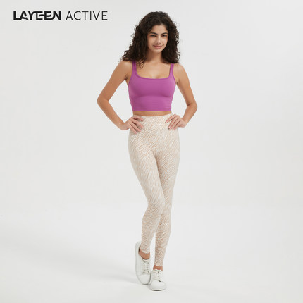 LAYEEN ACTIVE 花裤子 芊芊长颈鹿 中腰9分瑜伽健身防晒230101