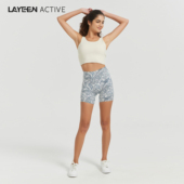 子 锦鲤佩斯利 花裤 4分瑜伽健身防晒230902 ACTIVE LAYEEN