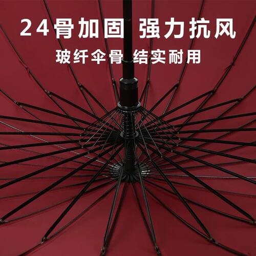 双层24骨自动长柄大雨伞男抗风结实加大双人晴雨两用女暴雨专用伞