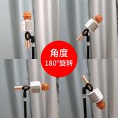 话筒支架落地式 舞台直播唱K歌麦架 麦克风金属三脚架可升降便携式