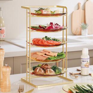 厨房多层备菜盘家用多功能火锅菜盘菜品摆盘神器配菜盘子置物架子