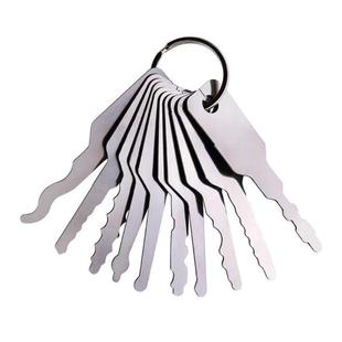 现货钥匙胚10合1钥匙串多功能钥匙胚钥匙开锁钥匙工厂批发