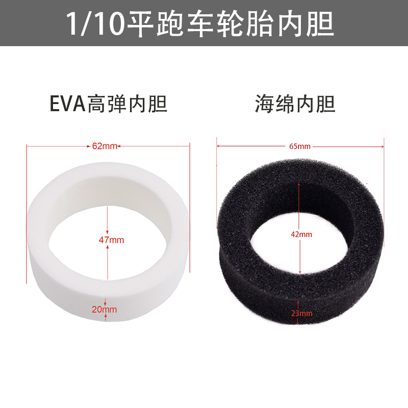 RC模型 1:10平跑轮胎海绵内胆/EVA高弹内胆