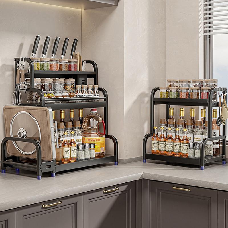 厨房调料品置物架多功能台面刀架调味料收纳架筷子砧板架多层架子