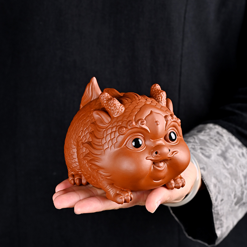 创意招财紫砂茶宠摆件精品可养手工茶玩茶桌茶台茶盘装饰茶具配件