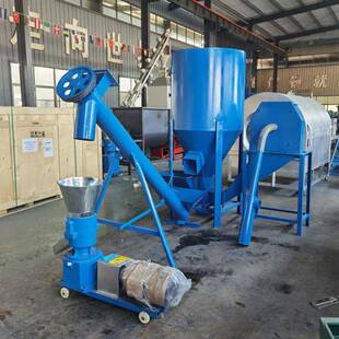 全自动进料稻谷壳粮食颗粒机压辊转饲料平模颗粒机牛羊饲料颗粒机