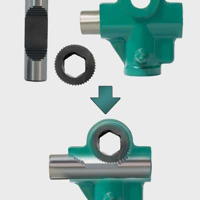 螺旋千斤顶全铸铁手柄手摇配件摇臂棘轮齿轮配件大全32T/50T