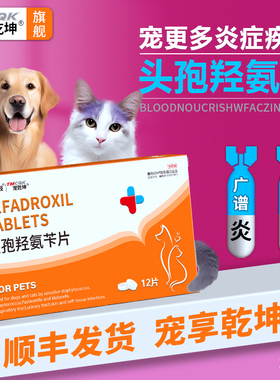 头孢氨苄片狗狗猫咪专用头孢羟氨片宠物消炎药口皮肤泌尿细菌感染