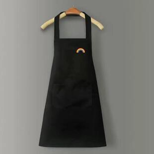 防水防油可擦手厨房做饭男女罩衣围腰家用颜值围腰 彩虹围裙时尚