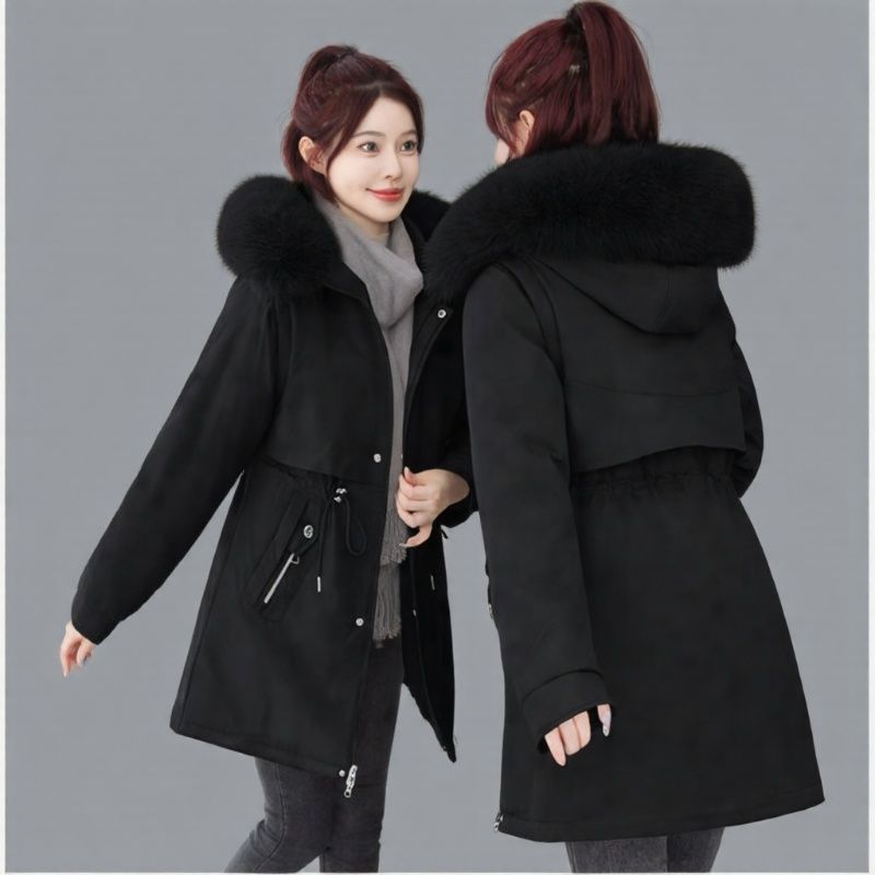 孕妇装冬季新款羽绒棉服中长款