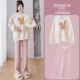卫衣休闲时尚 孕妇套装 洋气时髦粉色长袖 秋冬季 孕妈两件套 2025新款