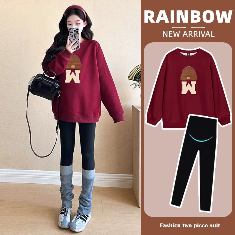 孕妇秋冬新款时尚卫衣女两件套