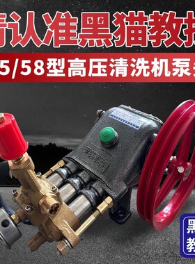 黑猫教授5558型泵头皮带清洗机泵头商用洗车机总成抽水泵头大流量