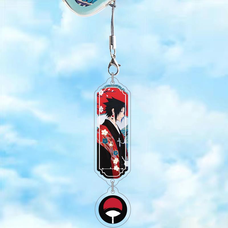 新款火影忍者动漫周边亚克力手机背包挂件佐助鸣人精致挂饰定制可