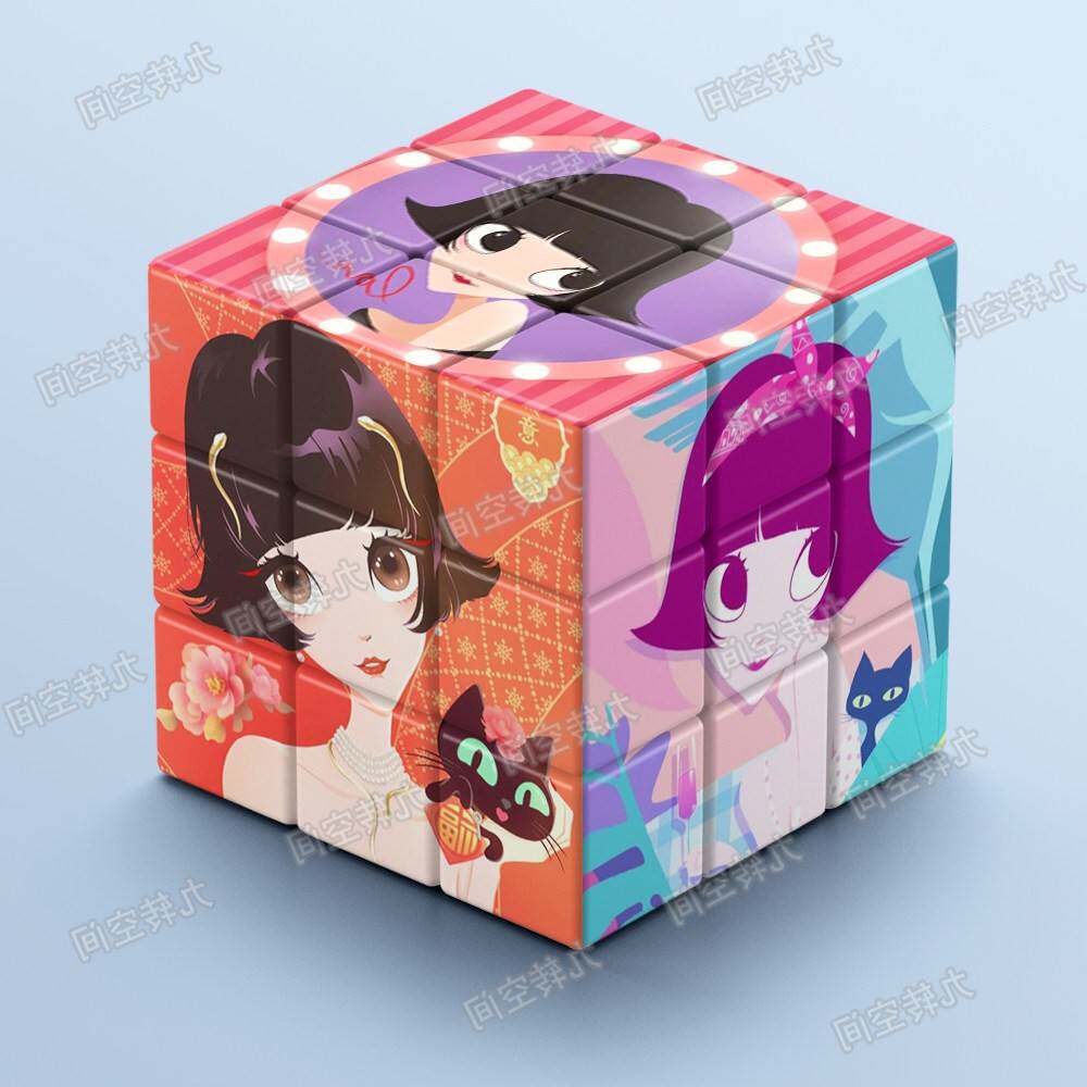 泡芙小姐三阶卡通创意魔方图案周边拼图儿童解压益智礼物玩具顺滑