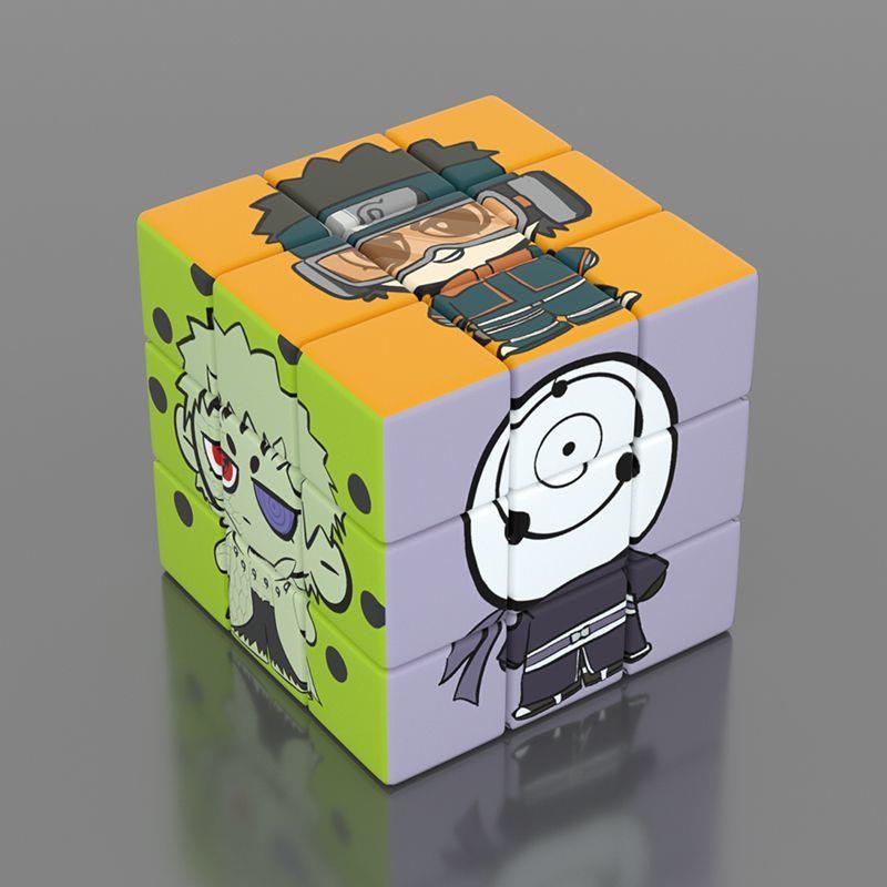 新款火影忍者宇智波带土三阶拼图魔方同人周边学生益智玩具解压男