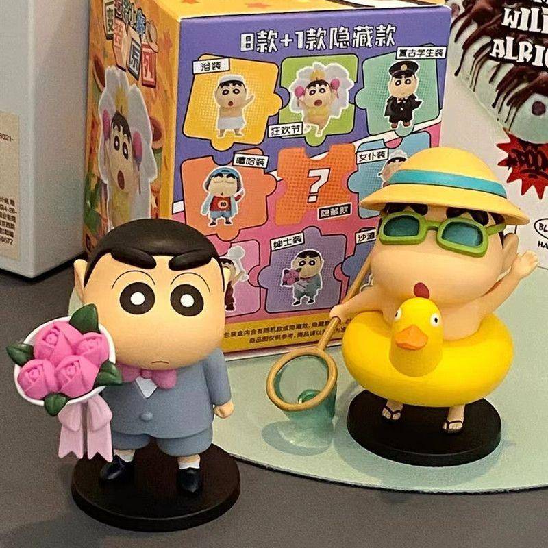 蜡笔小新变装系列盲盒周边潮玩公仔手办玩偶桌面摆件生日礼物玩具