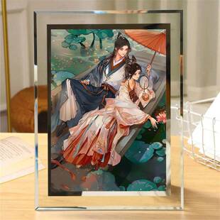 谢景行水晶相框将门毒後嫡女广播剧周边照片模型沈妙生日礼物