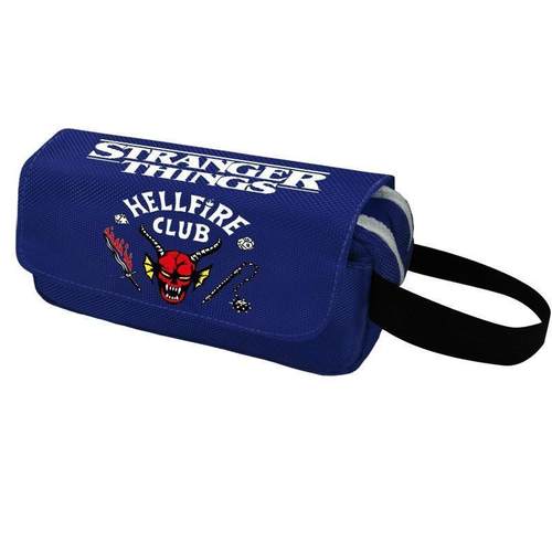 怪奇物语周边笔袋大容量帆布双层拉链文具盒笔盒钱包学生文具盒