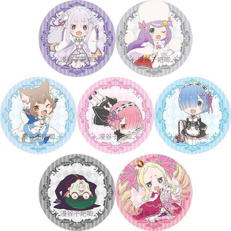 Re从零开始的异世界生活周边动漫吧唧爱蜜莉雅胸针 拉姆COS挂件