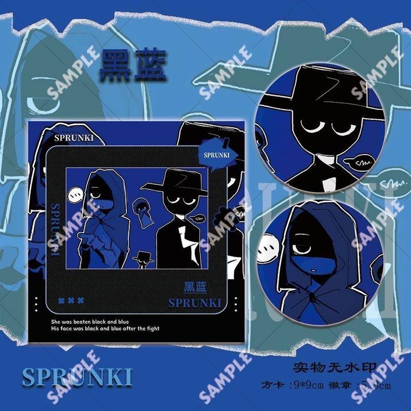 sprunki加油黑蓝现货新款谷子吧唧徽章同人周边