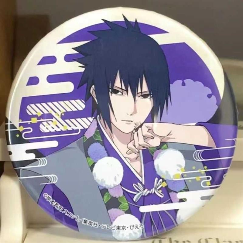 动漫火影忍者周边宇智波佐助马口铁吧唧装饰书包背包徽章送礼物