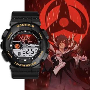 动漫火影忍者鸣人佐助带土斑儿童学生手表初中电子表闹钟计时手表