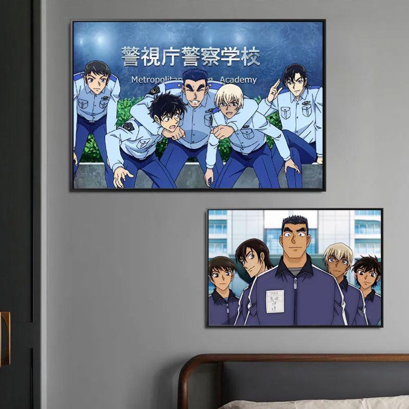 警校五人组DIY数字油画动漫人物名侦探柯南手绘填色居家装饰挂画