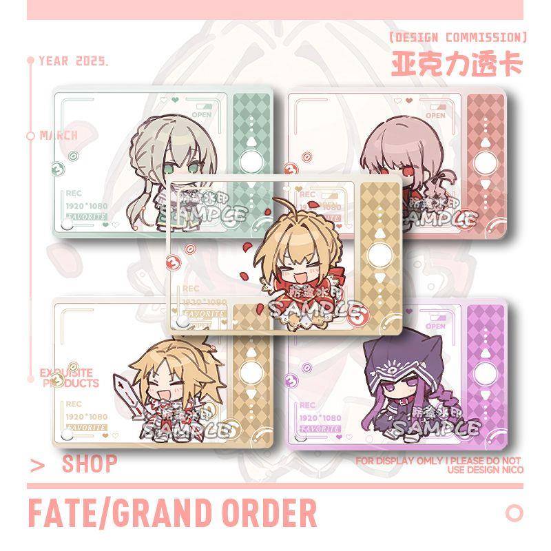 适用Fate命运冠位指定FGO安娜尼禄周边同人亚克力透卡合影卡痛包