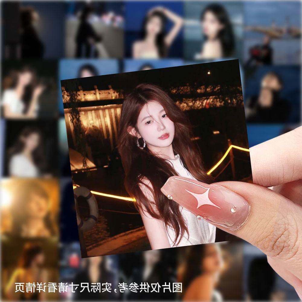 新款夜景氛围感女生头像贴纸ins漂亮美女治愈贴画电脑高清贴画