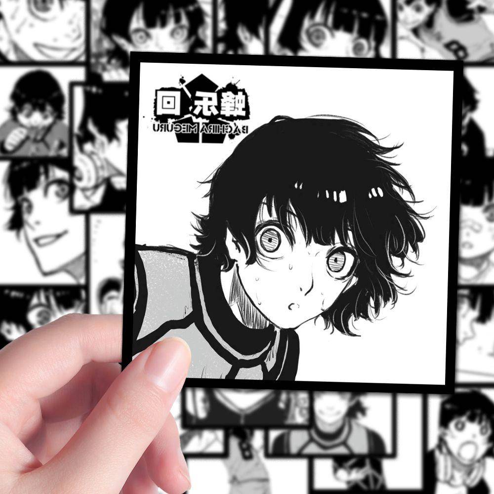 96张蓝色监狱原画蜂乐回黑白贴纸手机壳手账防水贴画