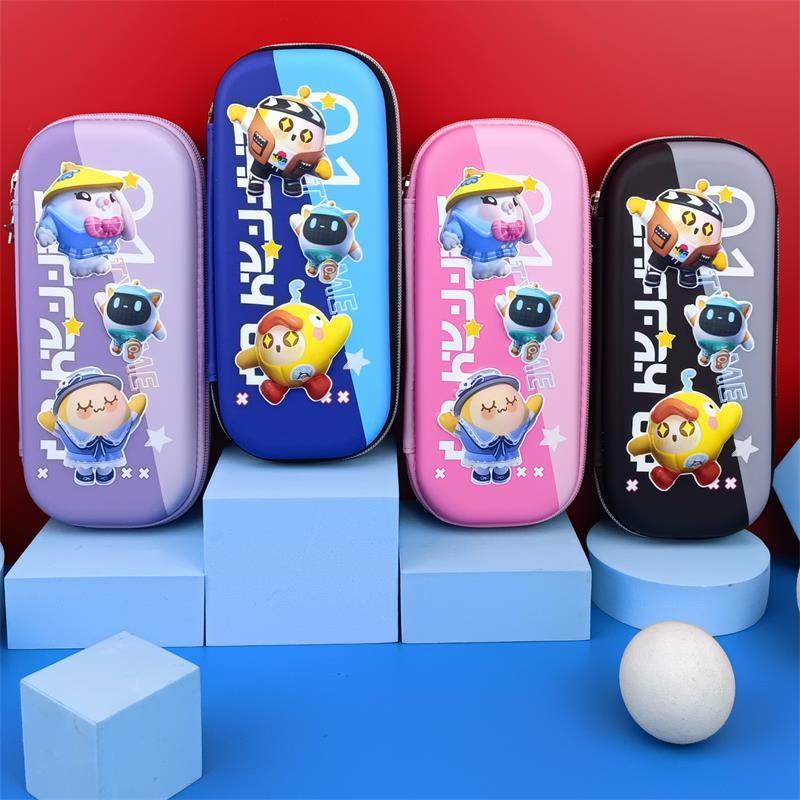 铅笔盒蛋仔派对3D小学生带锁文具盒大容量密码锁多层幼儿园铅笔