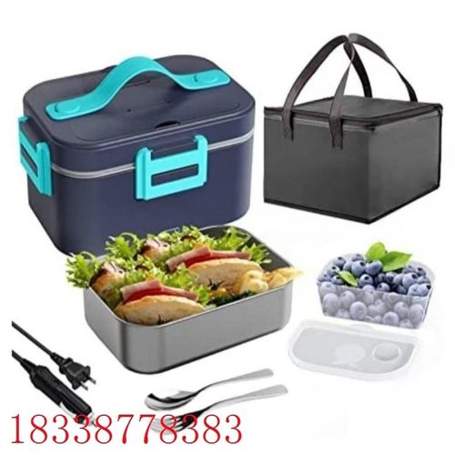 电热饭盒家用车载两用免注水加热饭盒学生迷你小型便携式保温饭盒