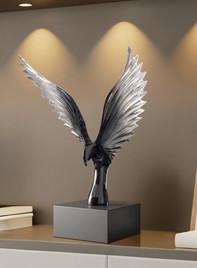 轻奢大鹏展翅电视柜家居客厅办公室桌面大展宏图酒柜装饰品鹰摆件